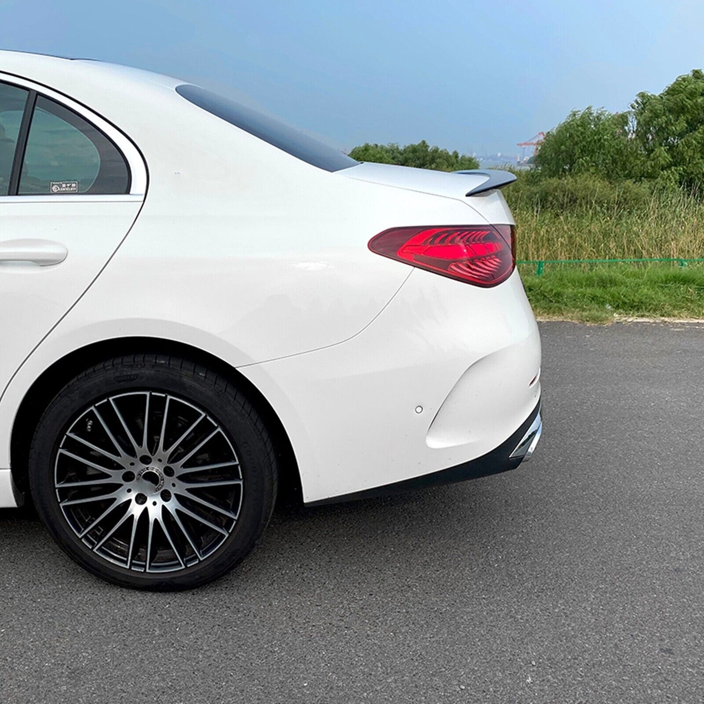 Black Rear Trunk Spoiler Roof Lid Wing fits Mercedes Benz C-Class W206 2021-2022