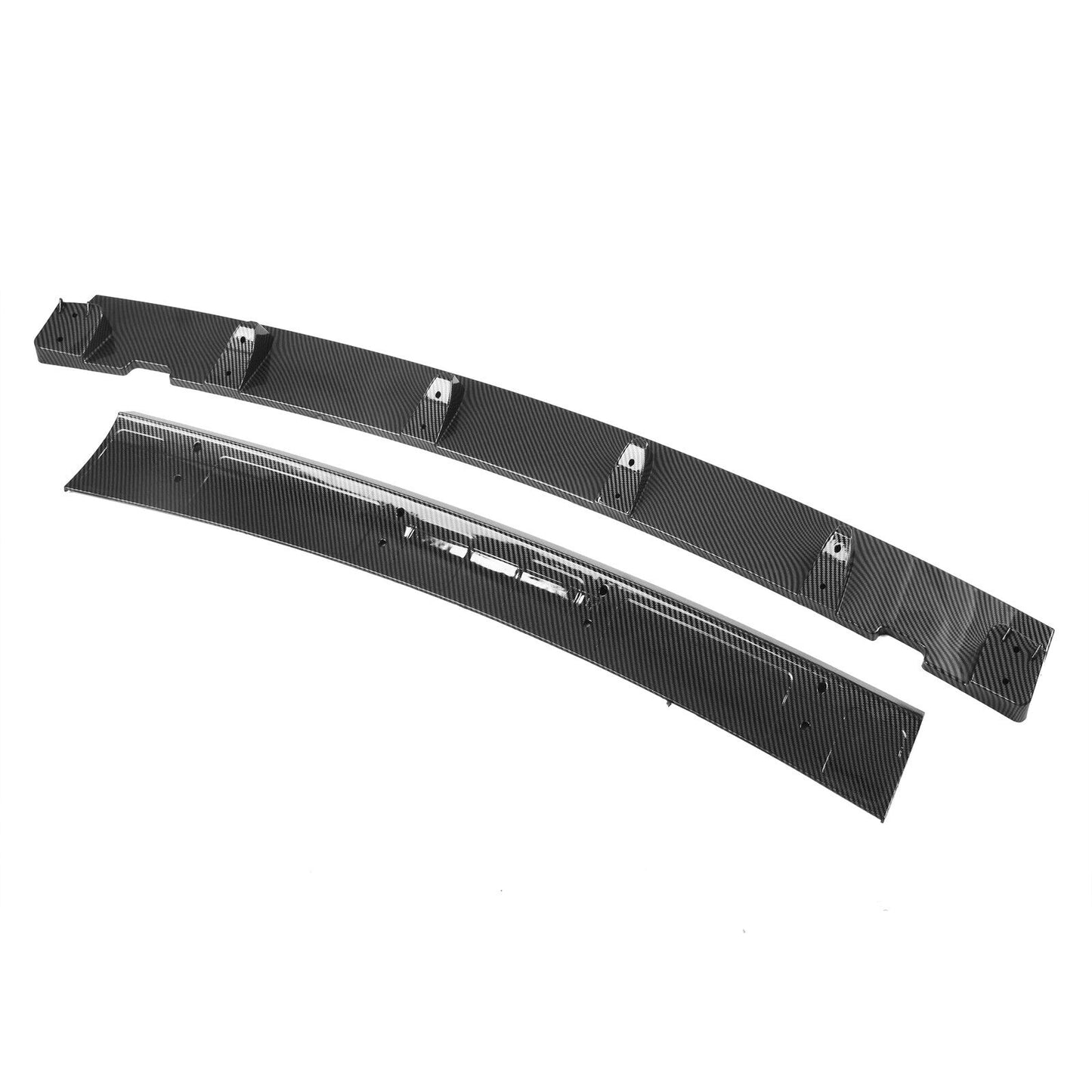 Carbon Fiber Style Front Bumper Spoiler Splitter Lip fits Tesla Model Y 2020-2023