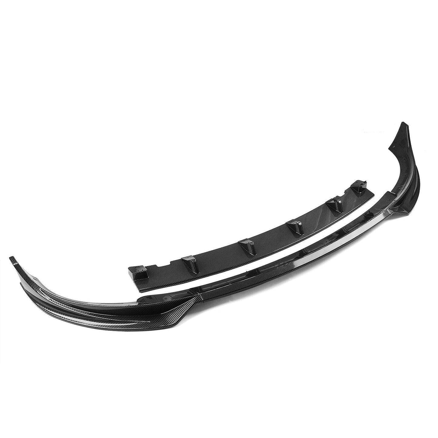 Carbon Fiber Style Front Bumper Spoiler Splitter Lip fits Tesla Model Y 2020-2023