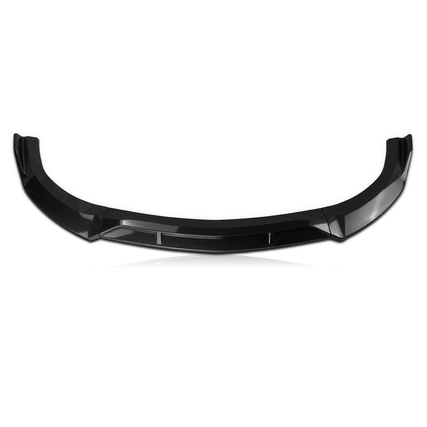 Black Front Bumper Spoile Lip fits Benz 2013 2014 2015 W212 E63 Carbon Fiber Look