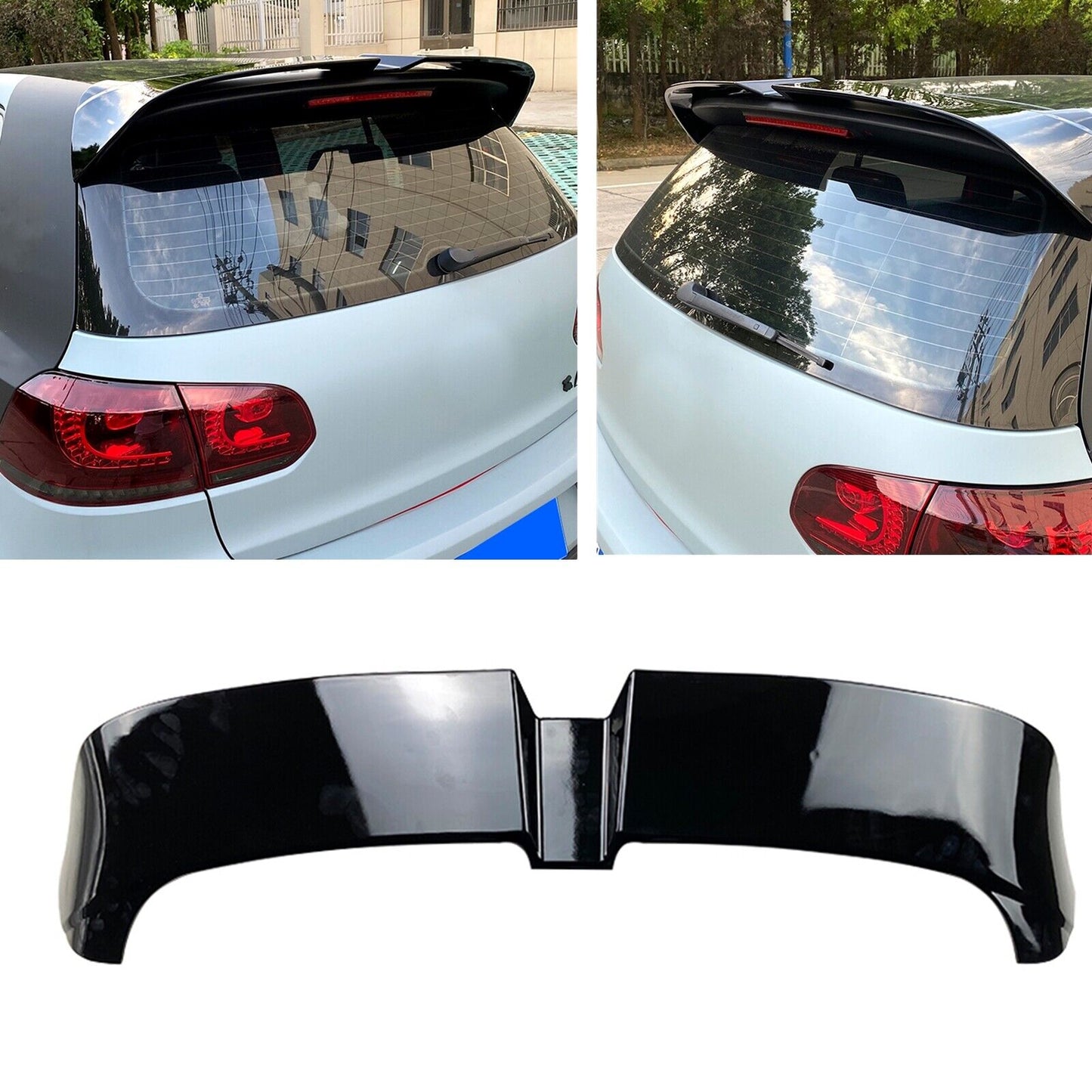 Gloss Black Rear Roof Trunk Spoiler Lip fits Volkswagen Golf 6 MK6 GTI R 2008-13