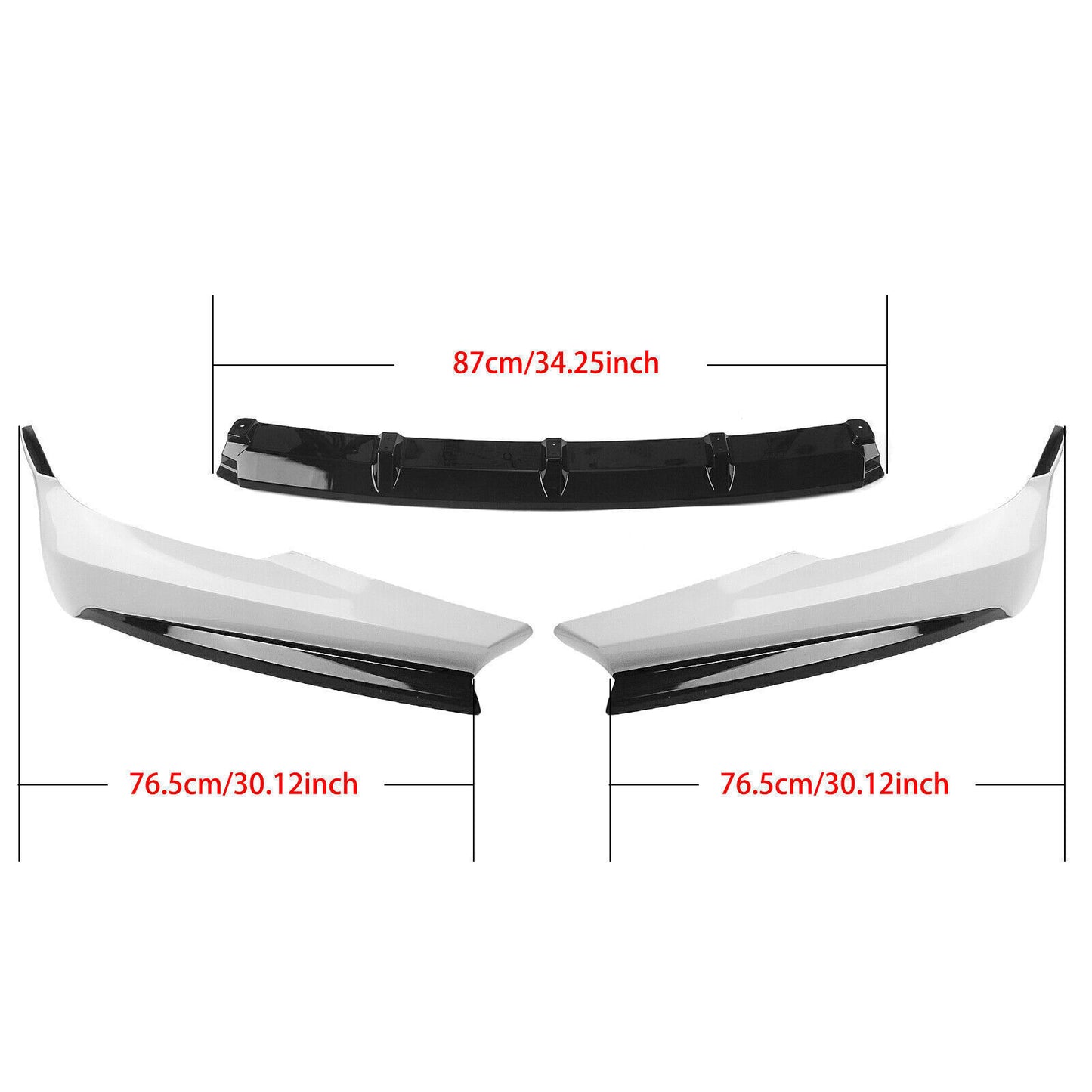 AKASAKA Front Bumper Spoiler Lip Side Splitter Trim fits Honda Accord 2021