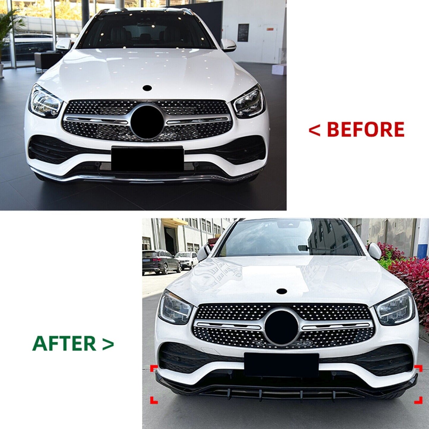 Front Bumper Spoiler Lip fits Mercedes Benz GLC Class X253 GLC200 260 2020-22 AMG
