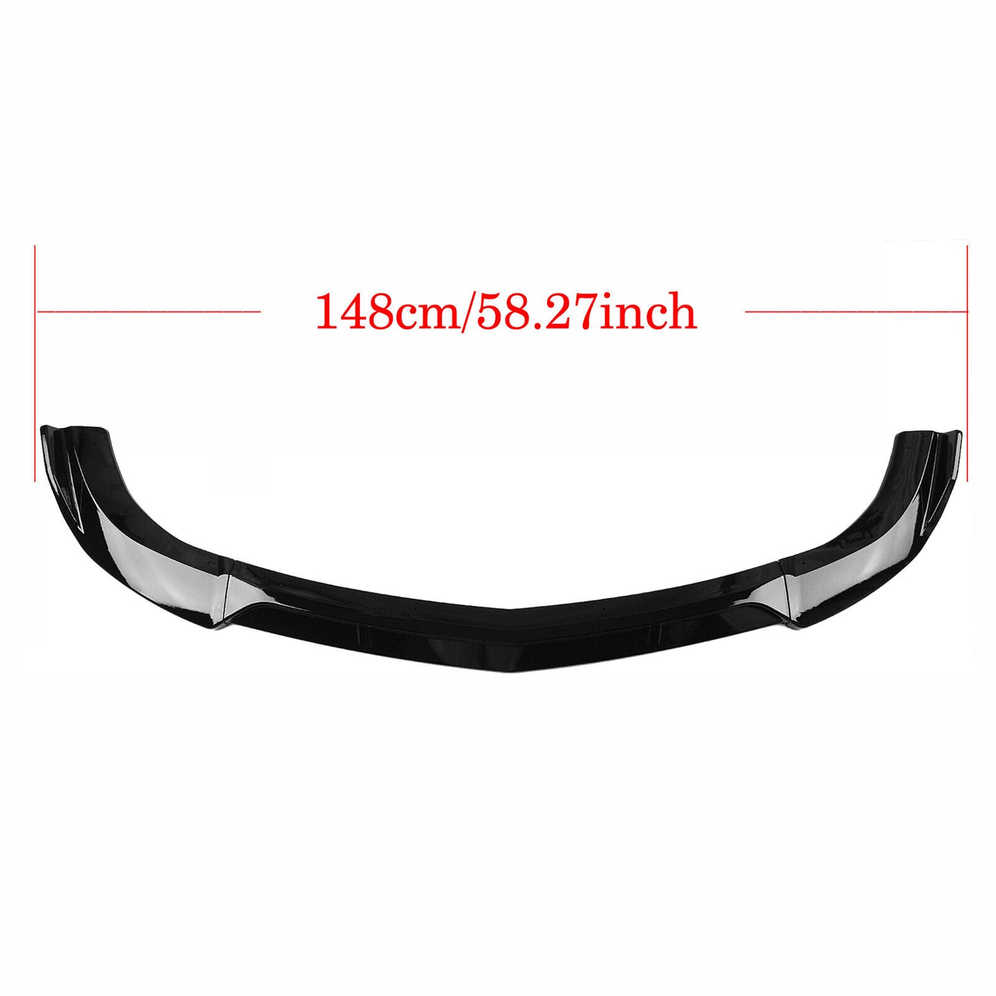 Front Bumper Lip Spoiler fits Mercedes-Benz W204 C200 C250 C300 2008-2014 BLK