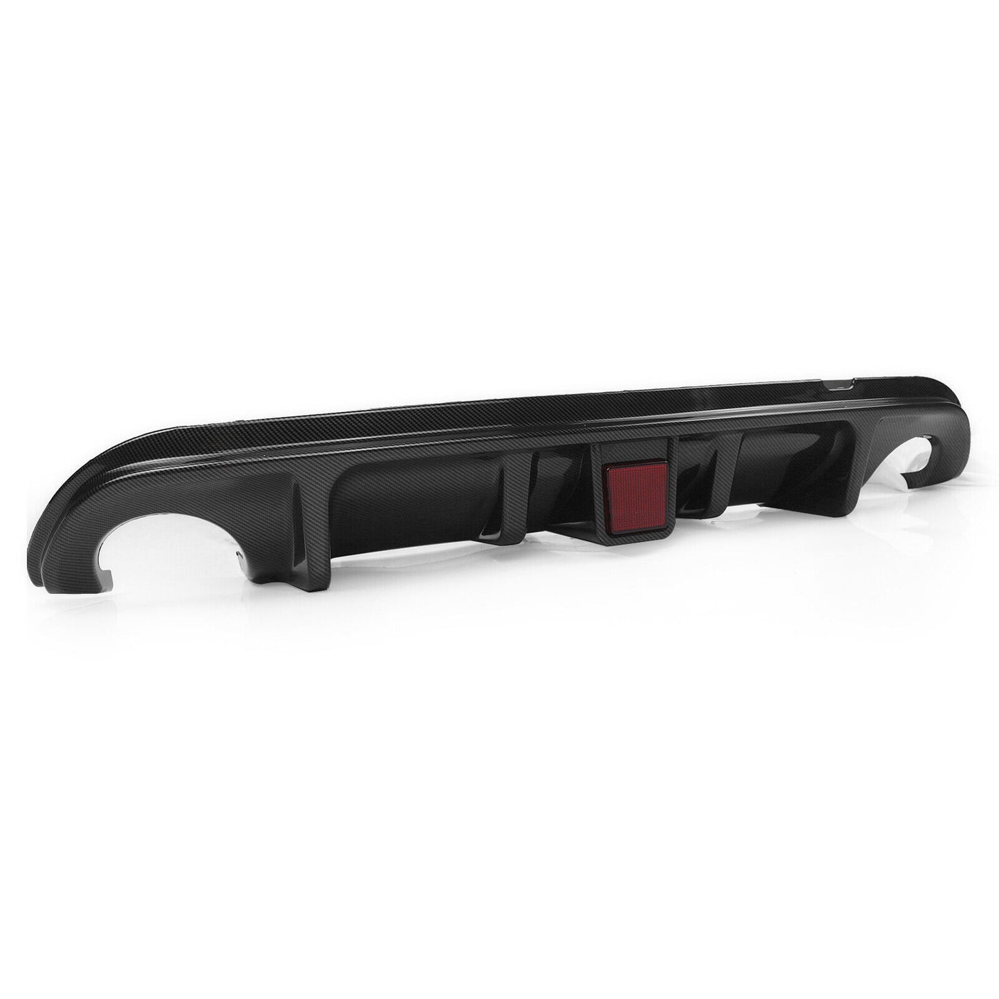 Black Rear Bumper Diffuser Trunk Spoiler Lip fits Infiniti Q50 2014-2017 +Light