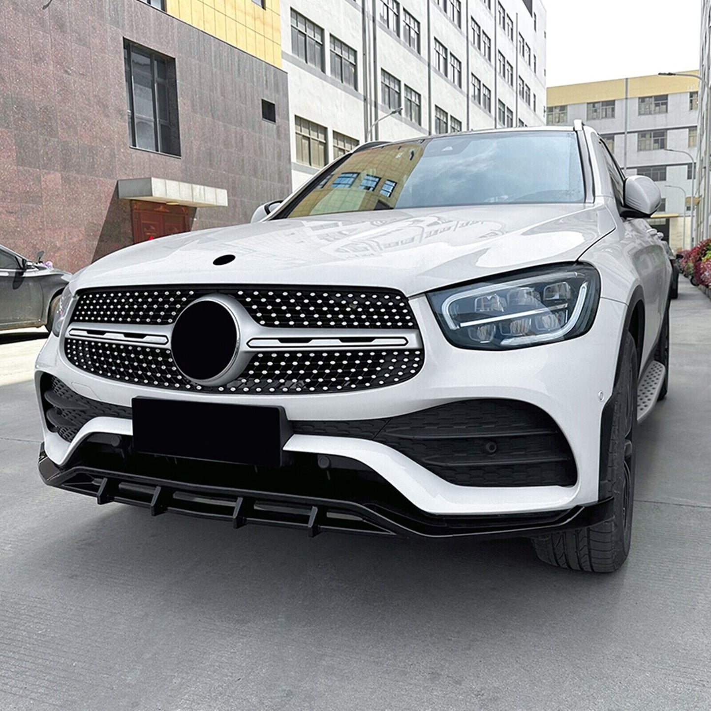 Black Front Lip fits Mercedes Benz GLC Class X253 GLC200 260 300 2020-2022 AMG
