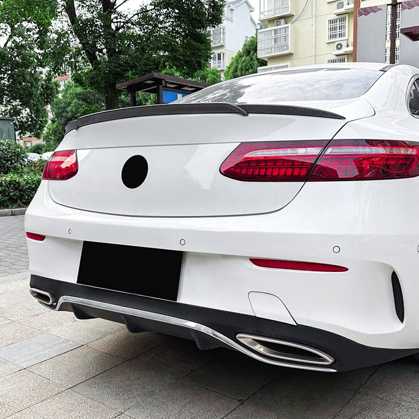Carbon Look Rear Trunk Spoiler Lip Wing fits Benz E Coupe C238 E200 E300 2017-23