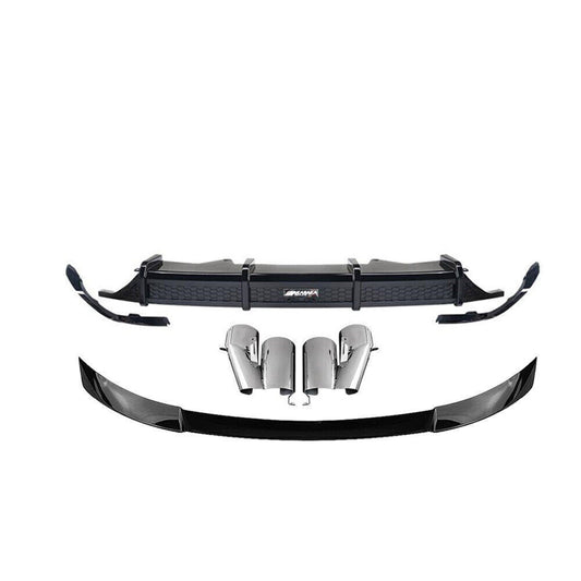 Rear Diffuser+Spoiler Wing Lip Tail Exhaust Pipe fits 2018-2019 Honda Accord AK