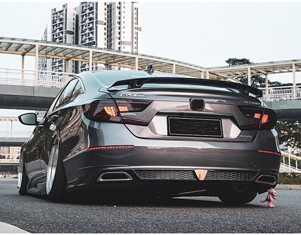 Dark Gray Reat Trunk Spoiler Wing Lip Body Kit fits Honda Accord 10th 2018-2022