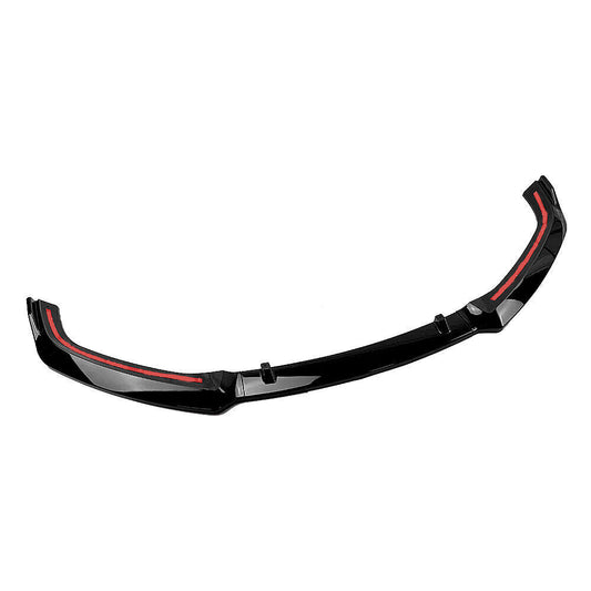 Black Front Bumper Spoiler Lip fits Audi A4 B9 S4 Sedan 2017 2018 2019