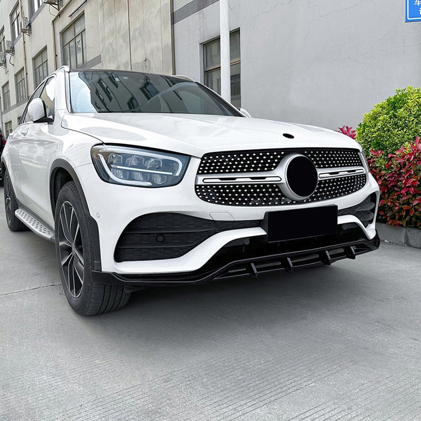 Black Front Lip fits Mercedes Benz GLC Class X253 GLC200 260 300 2020-2022 AMG