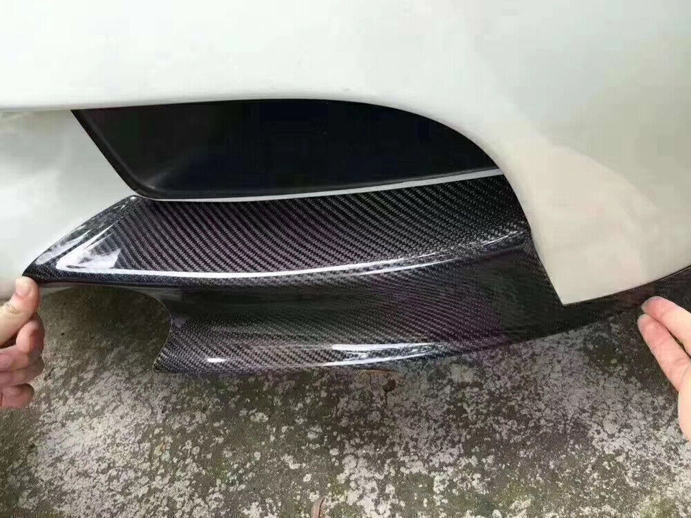 Front Bumper Side Spoiler Cover Trim fits Mercedes-Benz Smart 15-19 Carbon Fiber