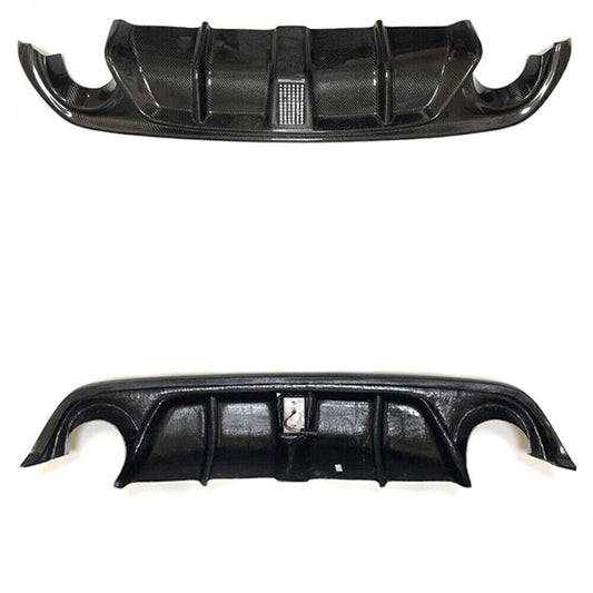 Carbon Fiber Rear Bumper Diffuser Lip W/Light fits Infiniti Q50 2014-2017 Black