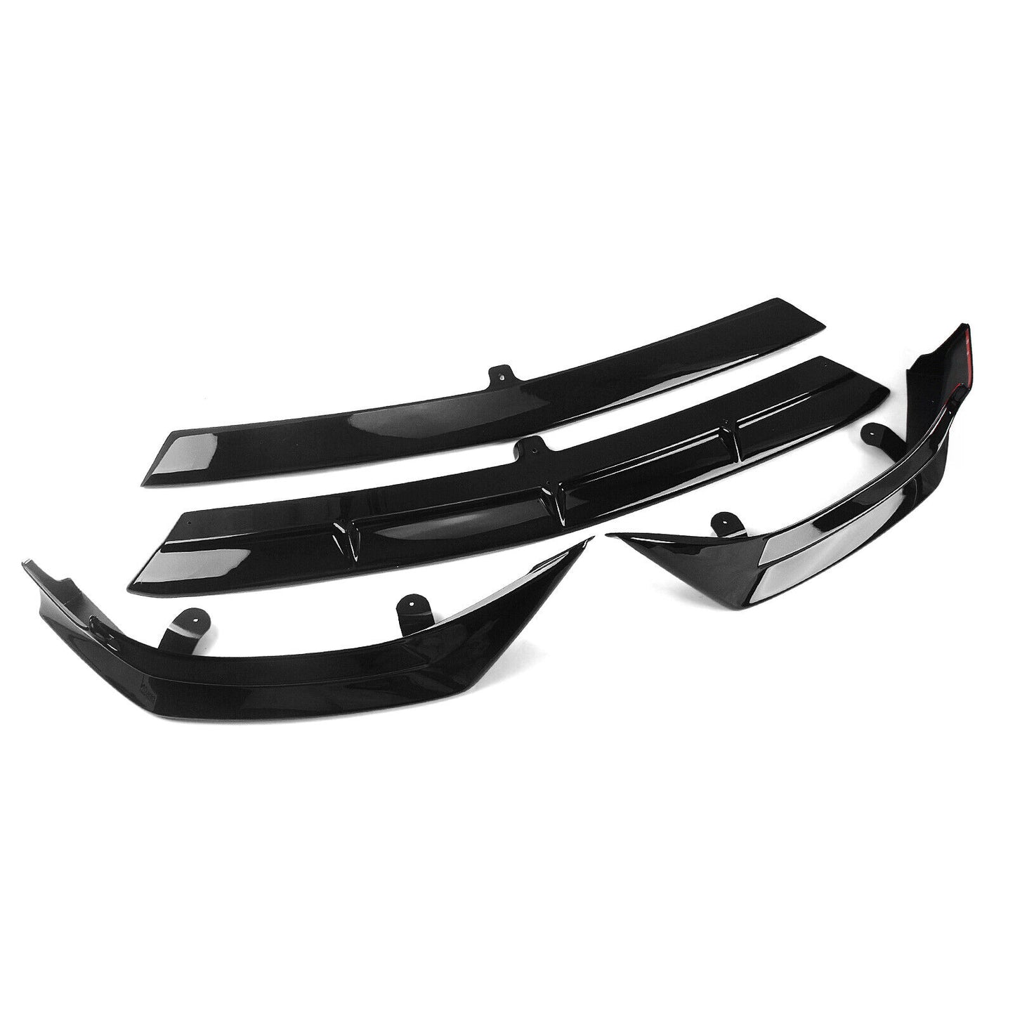 Front Bumper Spoiler Lip Side Cover Black fits Benz C Class W206 22-23 AKASAKA