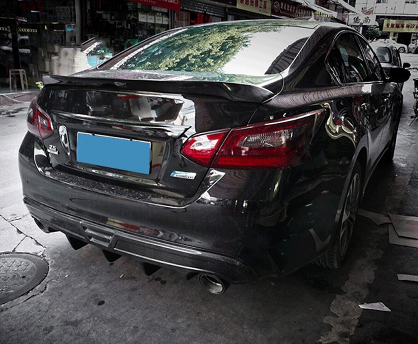Carbon Fiber Rear Bumper Diffuser Lip fits NISSAN ALTIMA 2016-2019 2017 Black