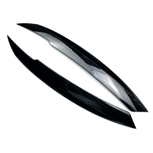 2X Headlight Eyelid Eyebrow Cover fits VW Jetta MK6 Sagitar NCS 2010-2018 Black