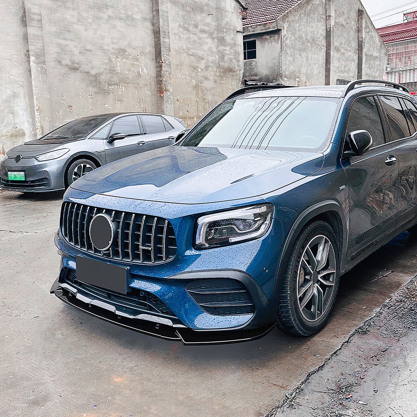 Gloss Black Front Bumper Spoiler Lip fits Benz X247 GLB180 200 220 2020-2023