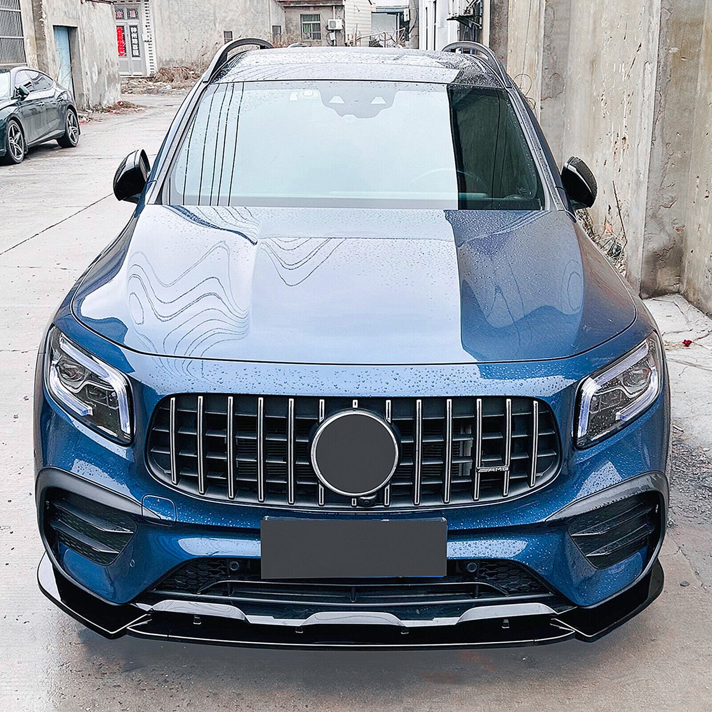 Gloss Black Front Bumper Spoiler Lip fits Benz X247 GLB180 200 220 2020-2023