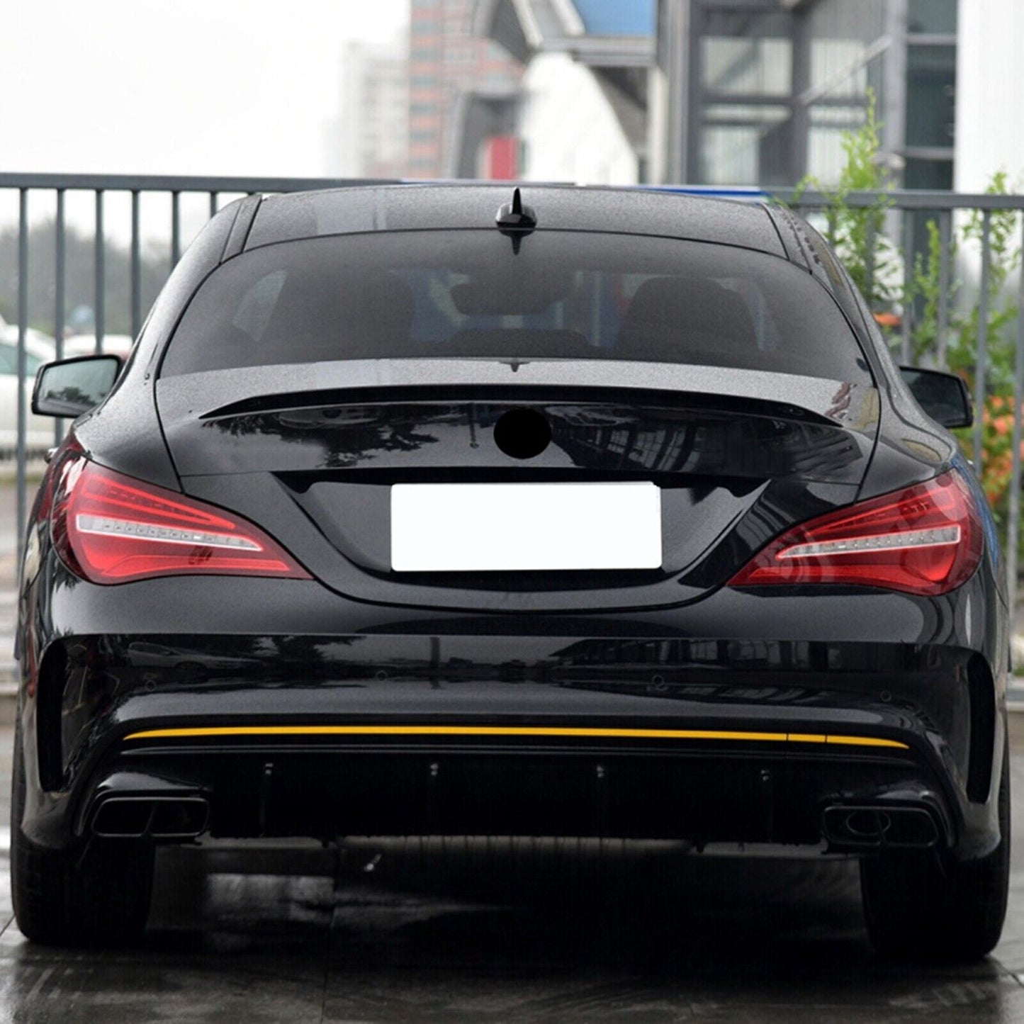 fits Mercedes Benz C117 CLA200 CLA45 AMG 13-19 Rear Spoiler Lip Roof Wing Black