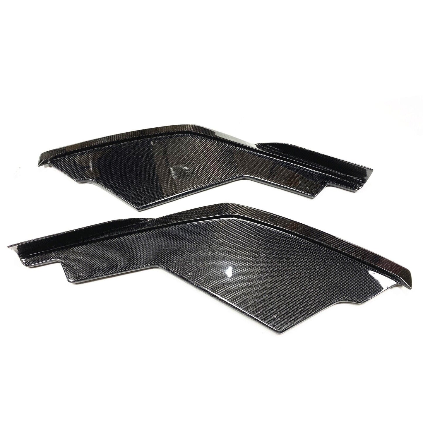 2x Carbon Fiber Front Bumper Side Spoiler Cover fits Huracan LP600 LP610 2014-17