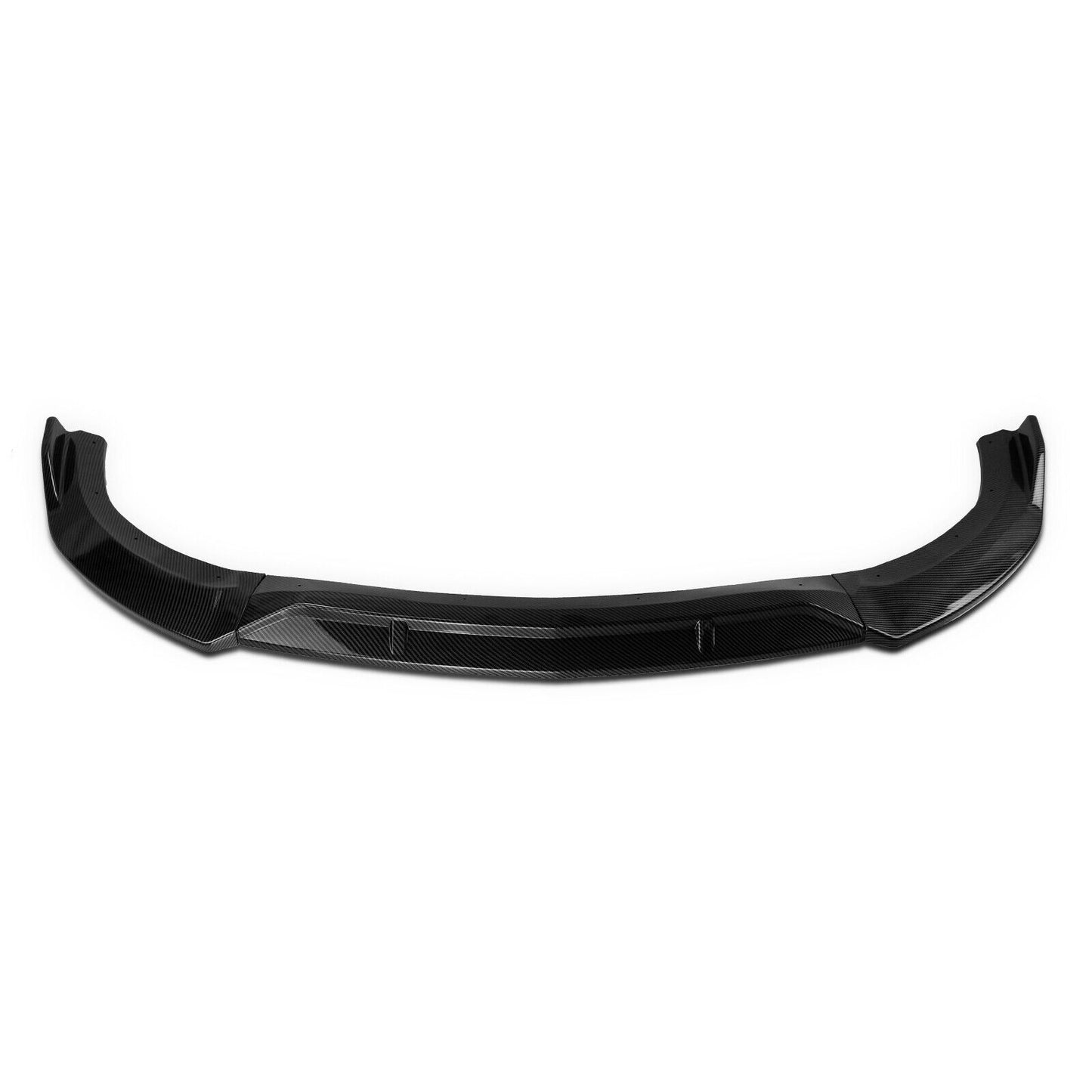 Black Front Bumper Spoile Lip fits Benz 2013 2014 2015 W212 E63 Carbon Fiber Look