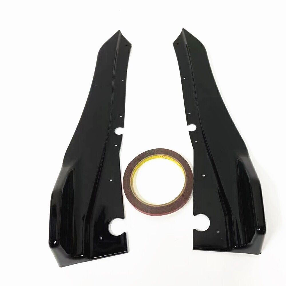 Carbon Fiber Look Rear Side Splitter Lip Bumper Diffuser fits Infiniti Q50 18-21