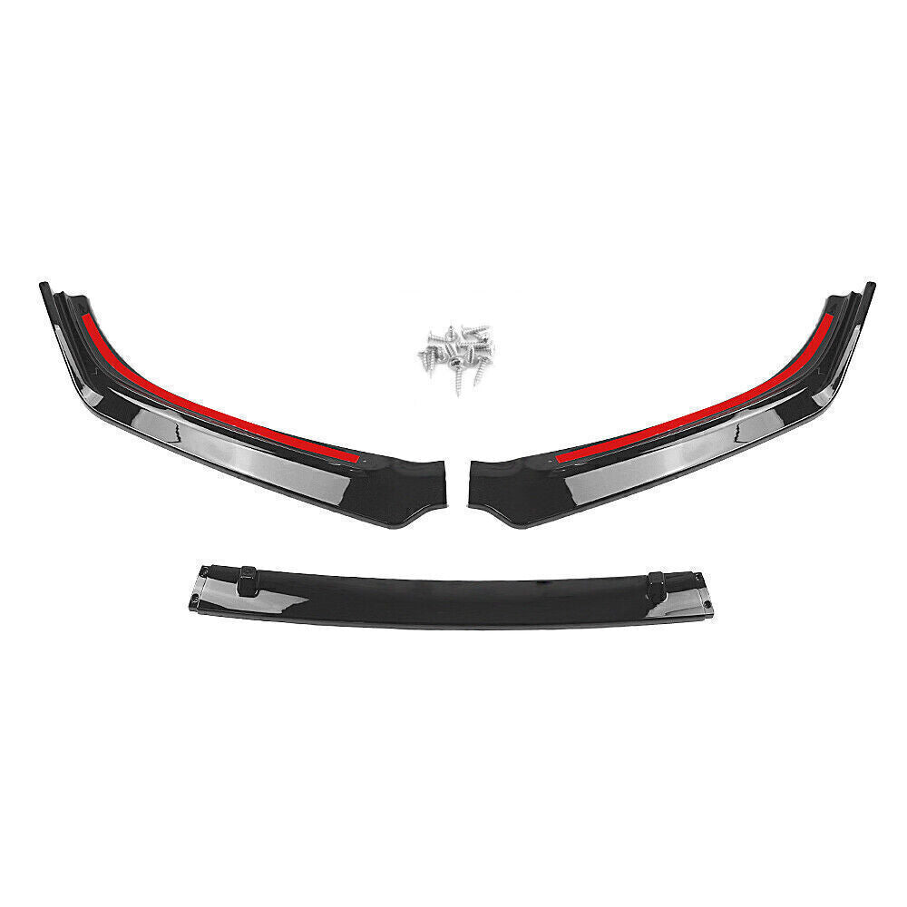 Gloss Black Front Bumper Spoiler Splitter Lip fits Honda Accord 10th JDM Sport