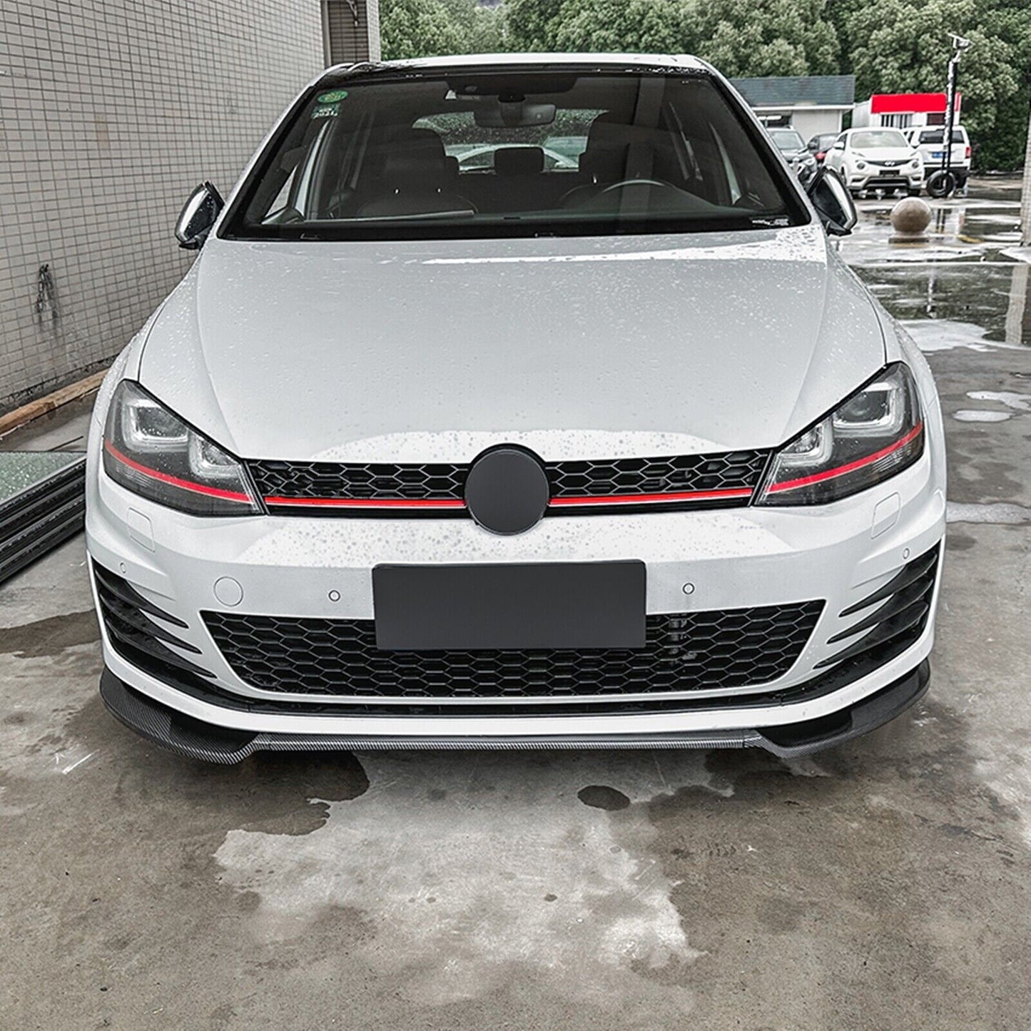 Carbon Fiber Look Front Spoiler Lip Kit fits VW GOLF 7 MK7 GTI Rline 2013-2016 14