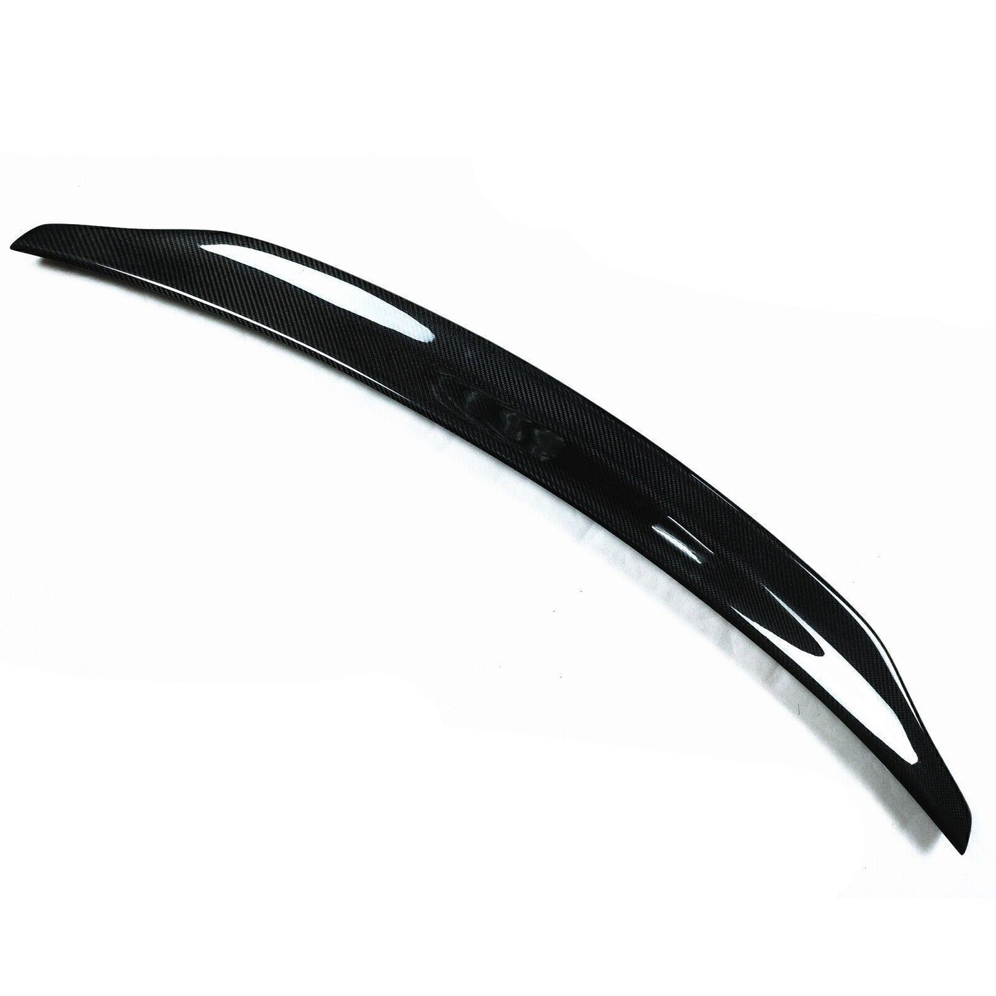 Carbon Fiber Rear Trunk Spoiler Roof Lip fits Audi A4 S4 B9 2017-2023 Black