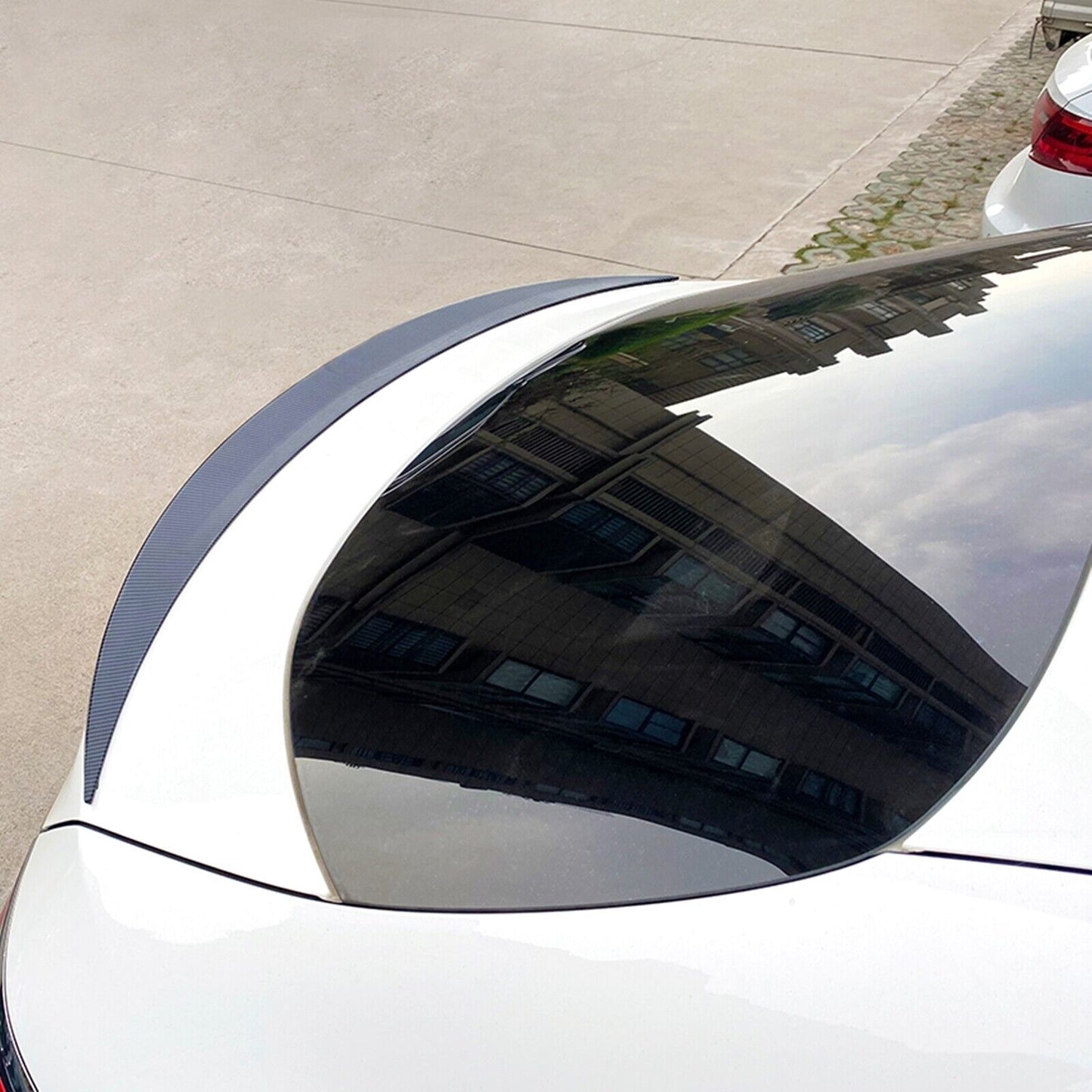 Rear Trunk Spoiler Lip Wing fits Mercedes Benz GLC C253 GLC260 Carbon Fiber Look