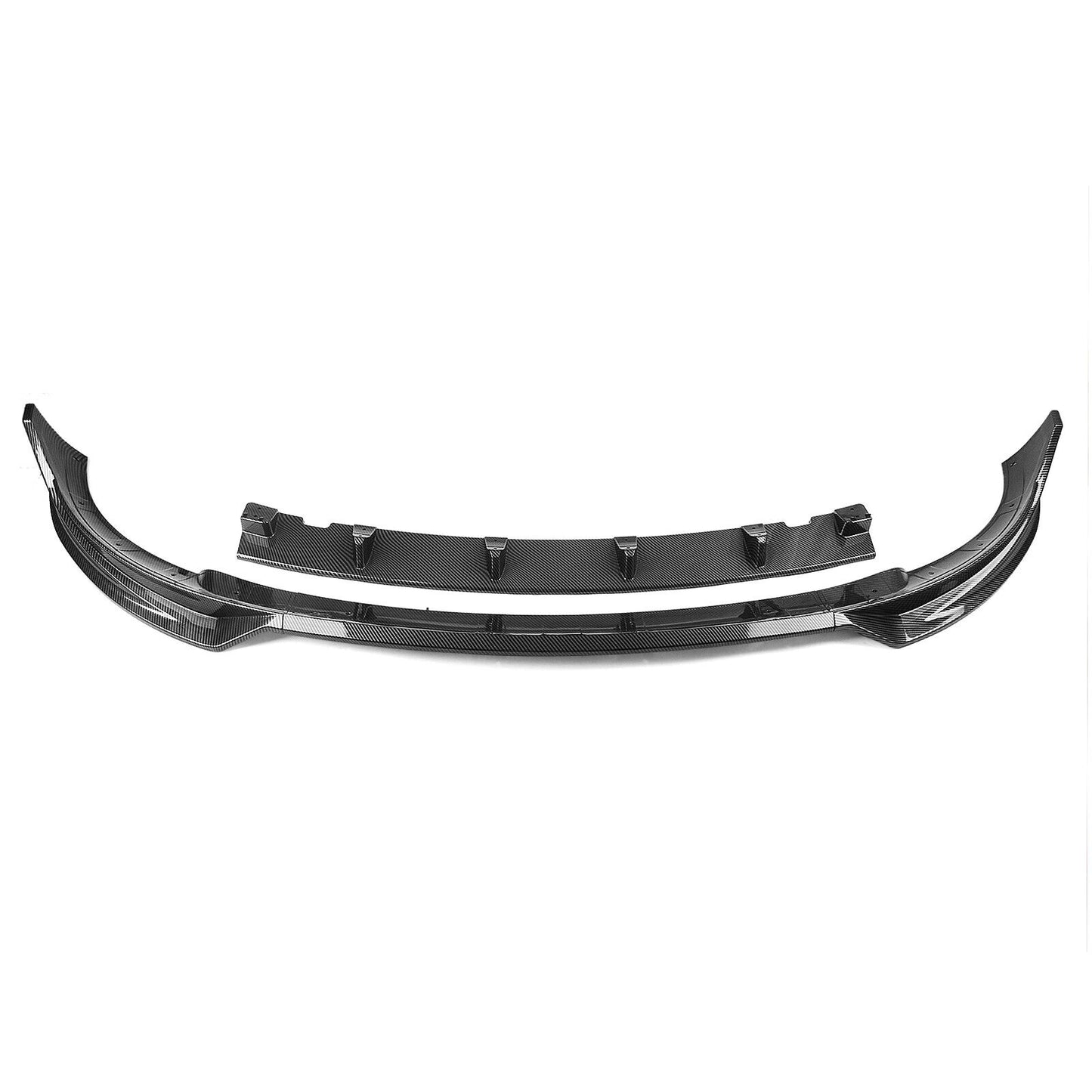 Carbon Fiber Style Front Bumper Spoiler Splitter Lip fits Tesla Model Y 2020-2023