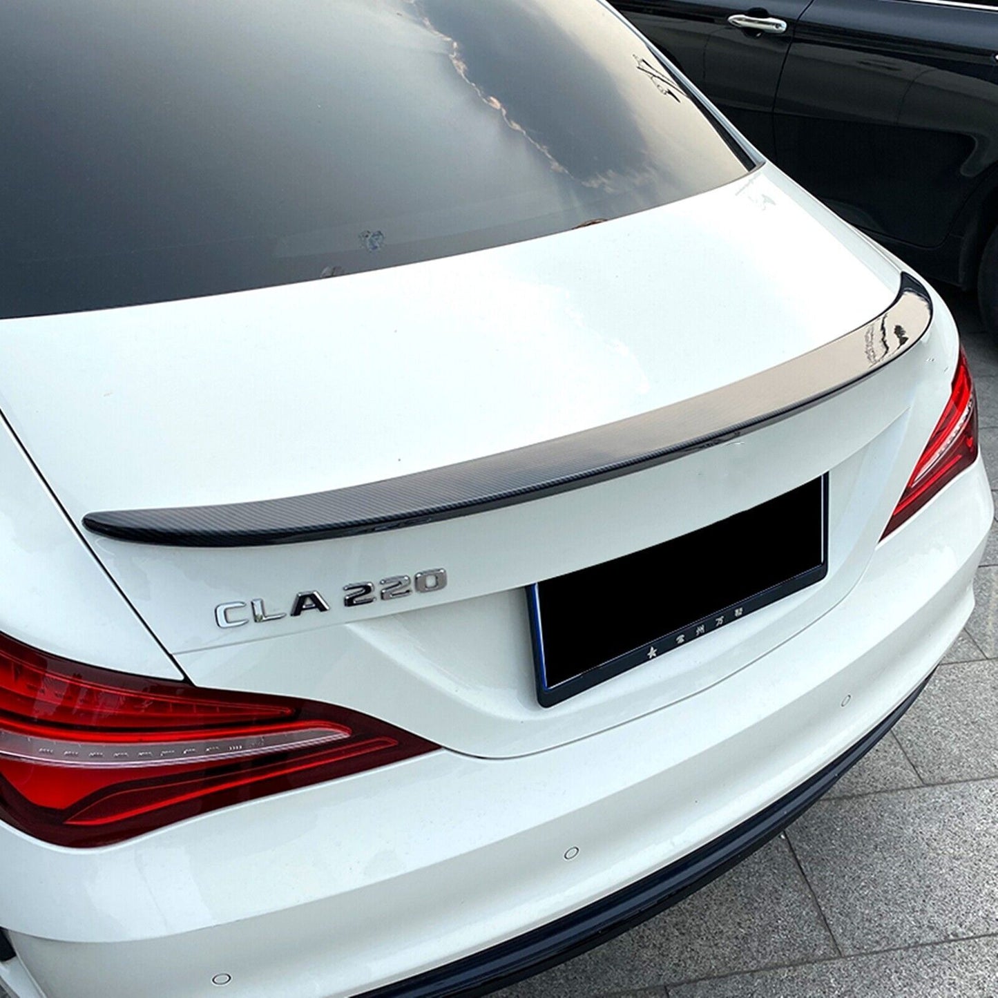 Glossy Black Rear Trunk Spoiler Lip fits Benz CLA C117 CLA180 CLA45 AMG 2013-2019