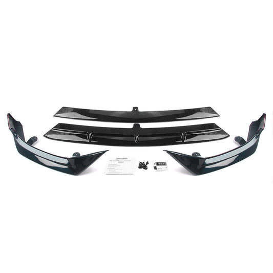 4x Front Spoiler Lip Side Cover Trim Green fits Benz C Class W206 2022-23 AKASAKA
