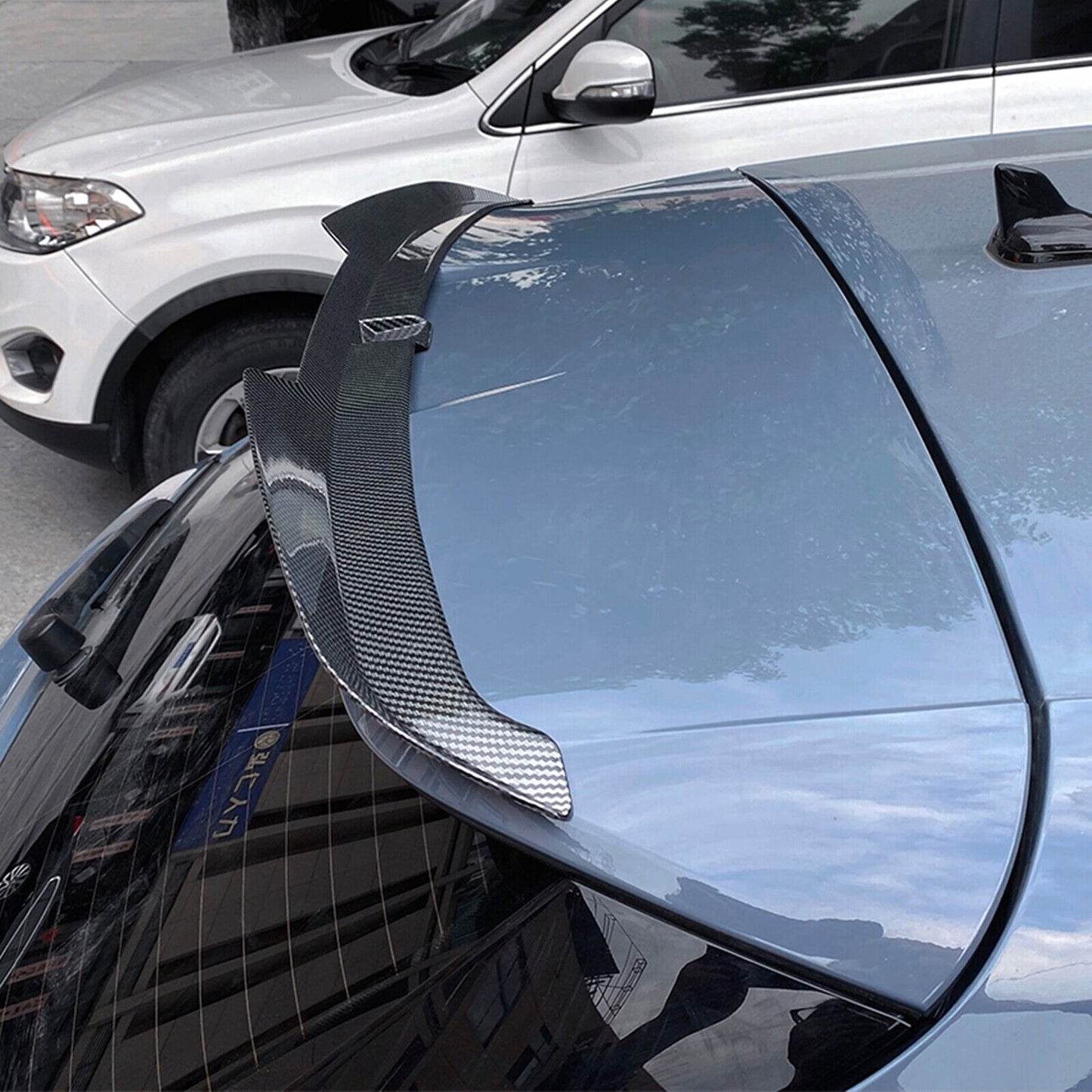 Rear Trunk Spoiler Lip Wing Fit fits Audi A3 8Y Sportback 2020-22 Carbon Look