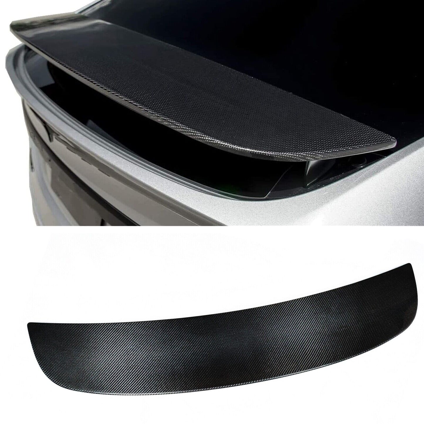Carbon Fiber Rear Trunk Spoiler Wing Lip fits Tesla Model X 2016 2017-2022
