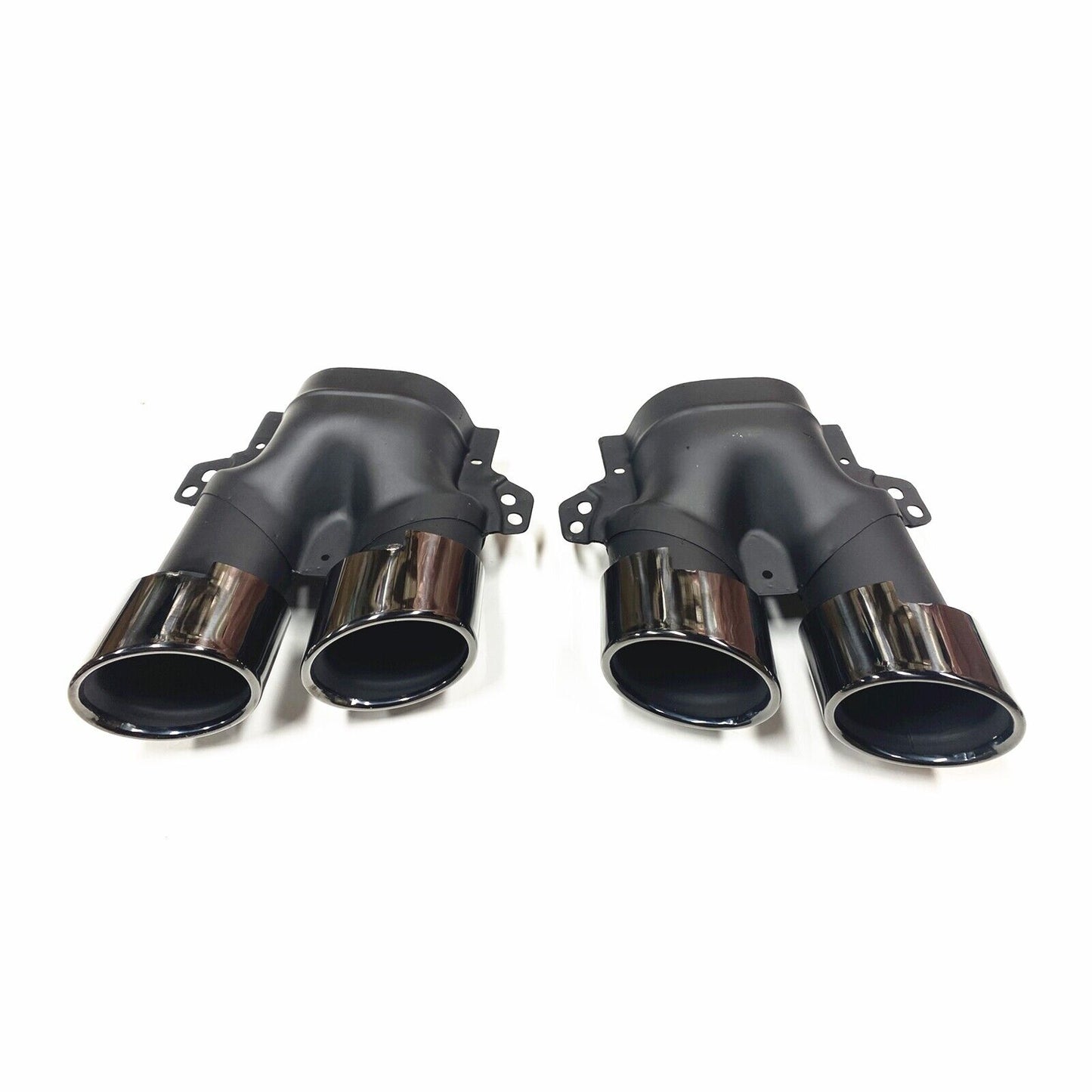 Rear Diffuser Lip + Exhaust Pipe Black fits Mercedes W205 15-21 2 Door C43 Style