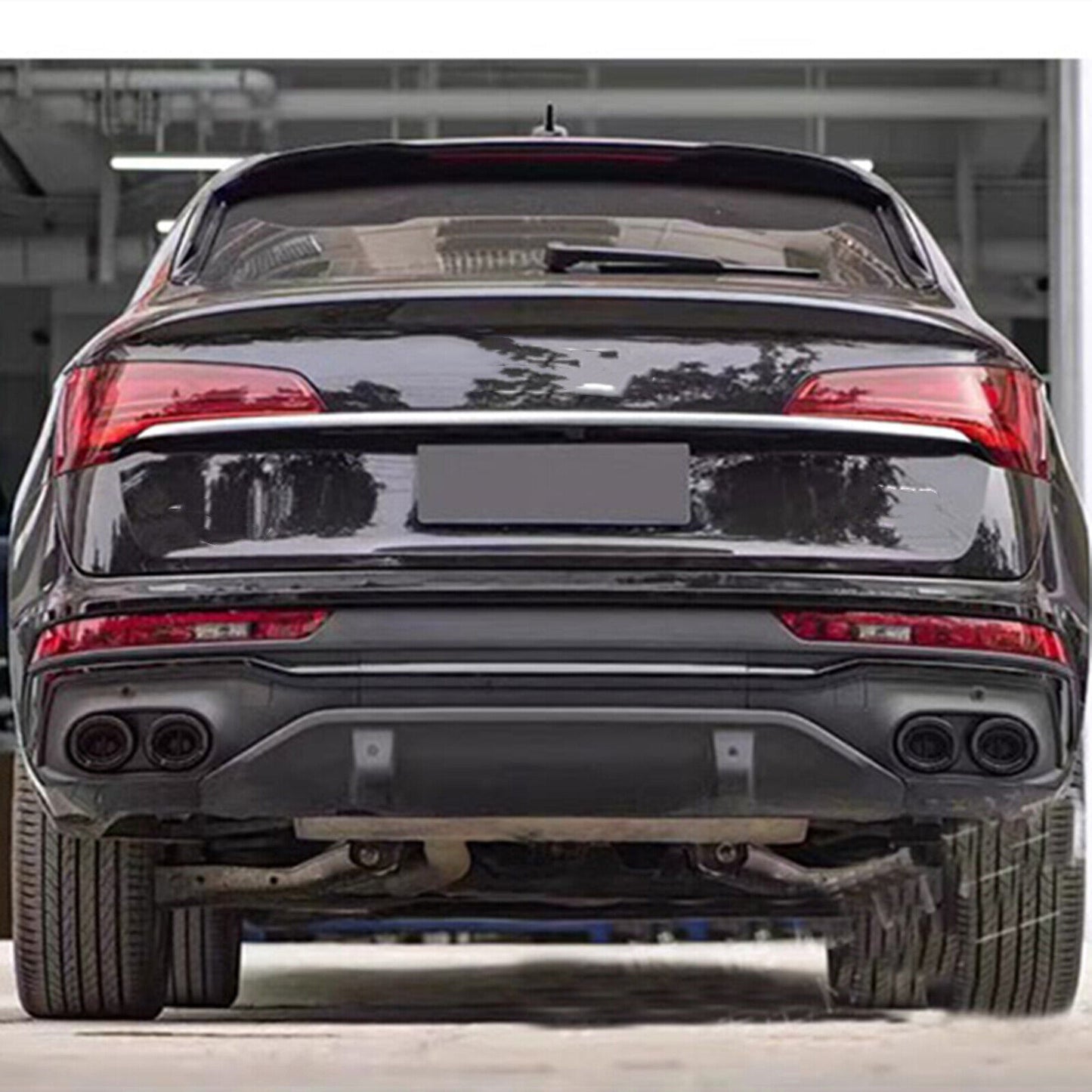 fits Audi Q5 S Line Sportback 2021-2023 Rear Bumper Diffuser Lip Kit Black