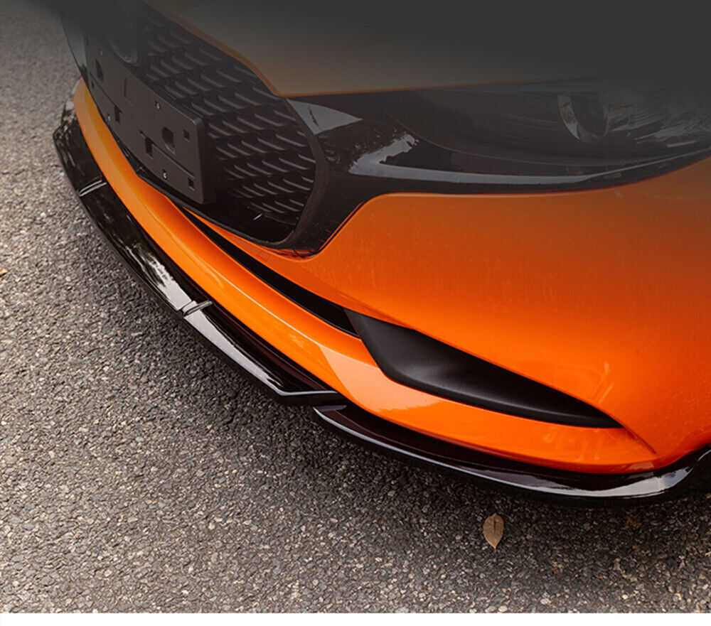 Gloss Black Front Bumper Spoiler Lip fits 2019-2020 Mazda 3 Sedan Axela