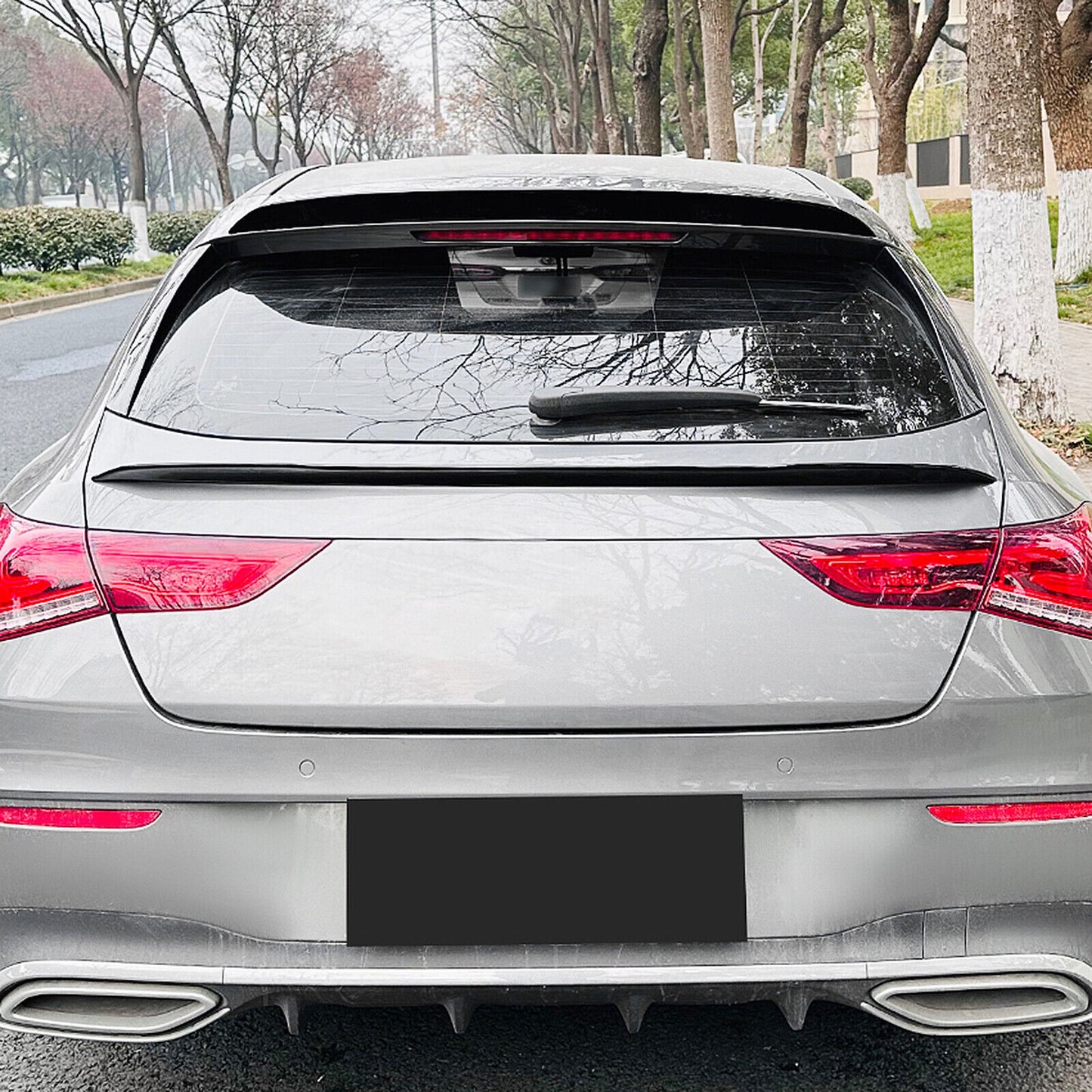 Gloss Black Rear Roof + Trunk Spoiler Lip fits Benz X118 CLA200 CLA35 2019-2022
