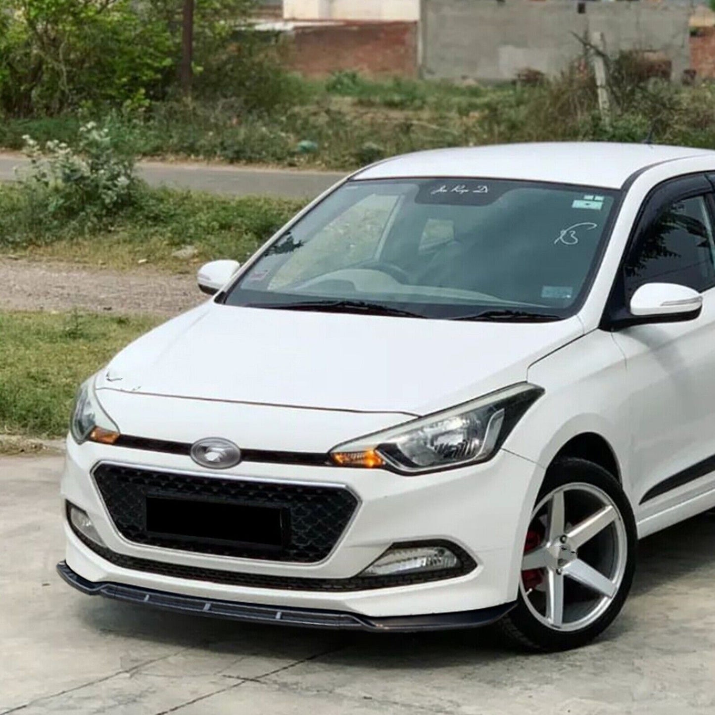 CB Look Front Bumper Spoiler Lip fits Hyundai I20 MK2 Pre-facelift 2015-2017