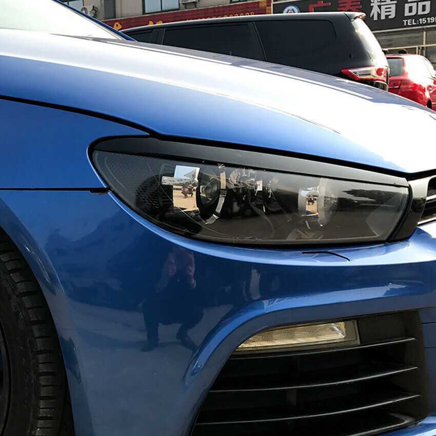 2pcs Gloss Black Head Light Lamp Eyebrow Cover Trim fits VW Scirocco 2009-2017 UK