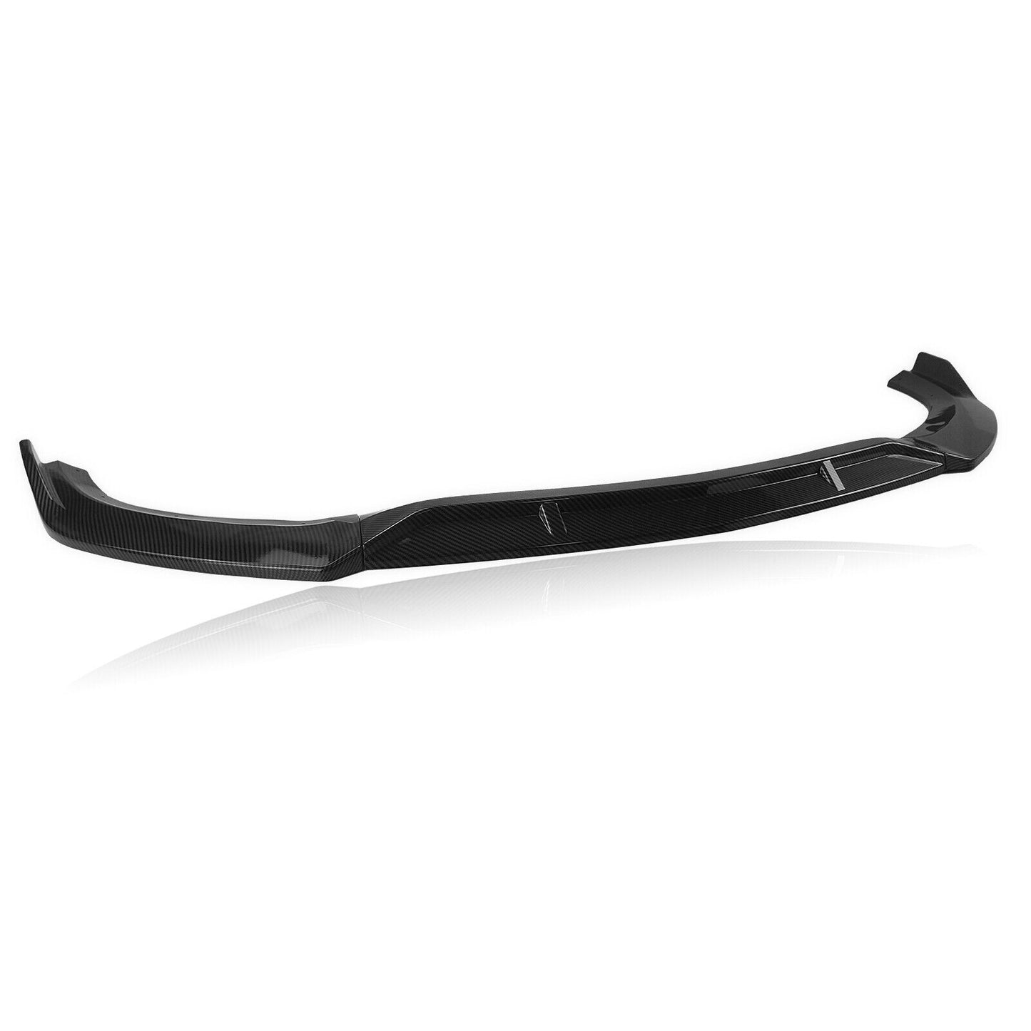 Black Front Bumper Spoile Lip fits Benz 2013 2014 2015 W212 E63 Carbon Fiber Look