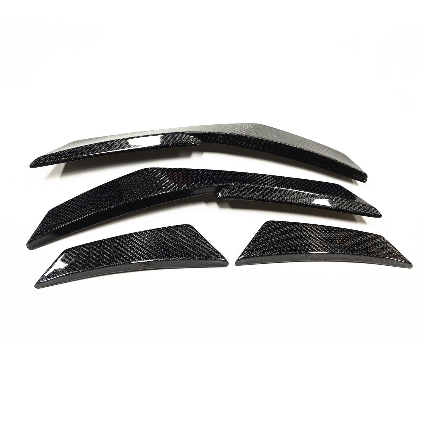 fits Audi R8 2 Door 2016-2020 Front Bumper Side Splitter Fin Trim Carbon Fiber