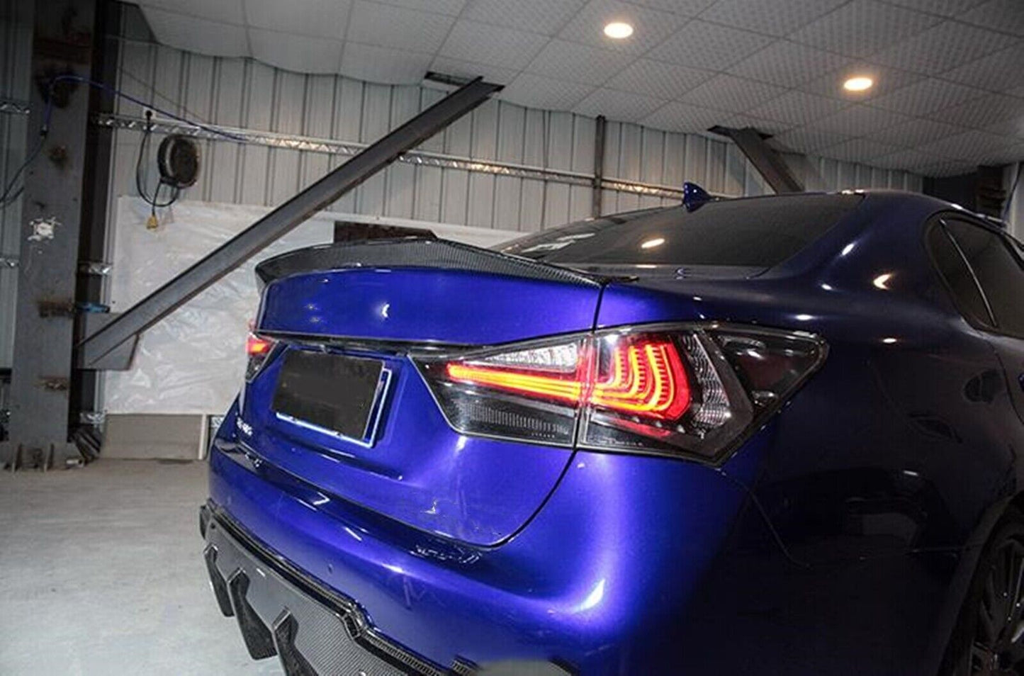 Carbon Fiber Rear Trunk Spoiler Lip fits Lexus GS200 GS300 GS450h 2013-2020 Black