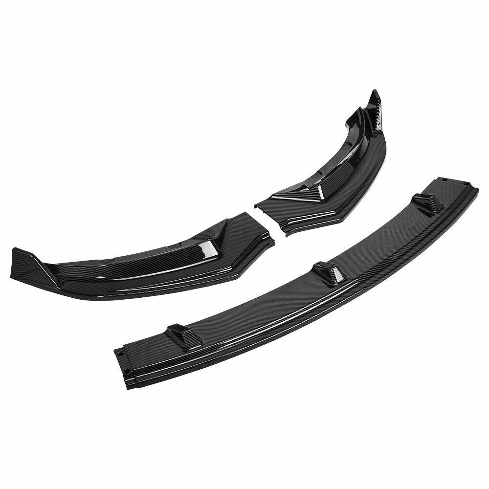fits Tesla Model 3 2017-2023 Front Bumper Spoiler Splitter Lip Carbon Fiber Look