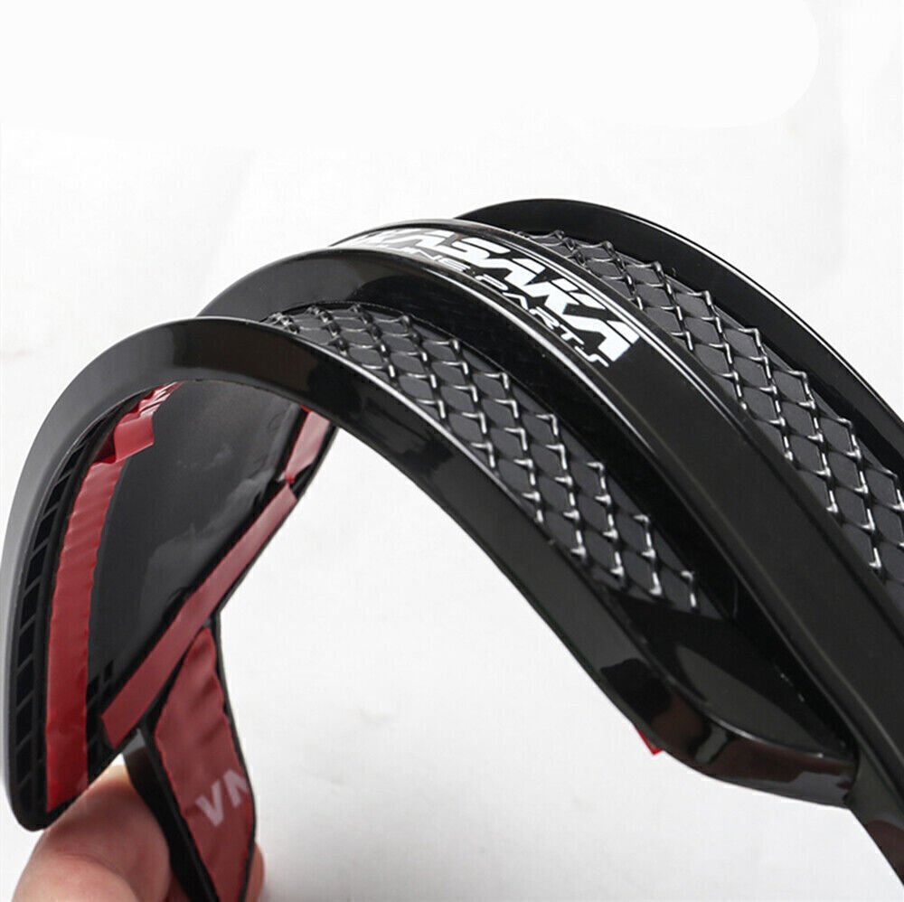 2X Side Air Flow Vent Fender Dekorative Sticker Cover Trim Universal Black