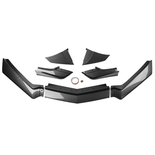 Carbon Fiber Look Front Bumper Spoiler Lip Splitter fits Chevy Corvette C8 20-24