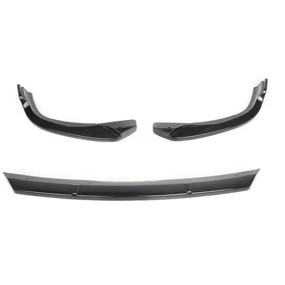 3X Carbon Fiber Look Front Bumper Spoiler Lip fits 2019 2020 Mazda 3 Sedan Axela