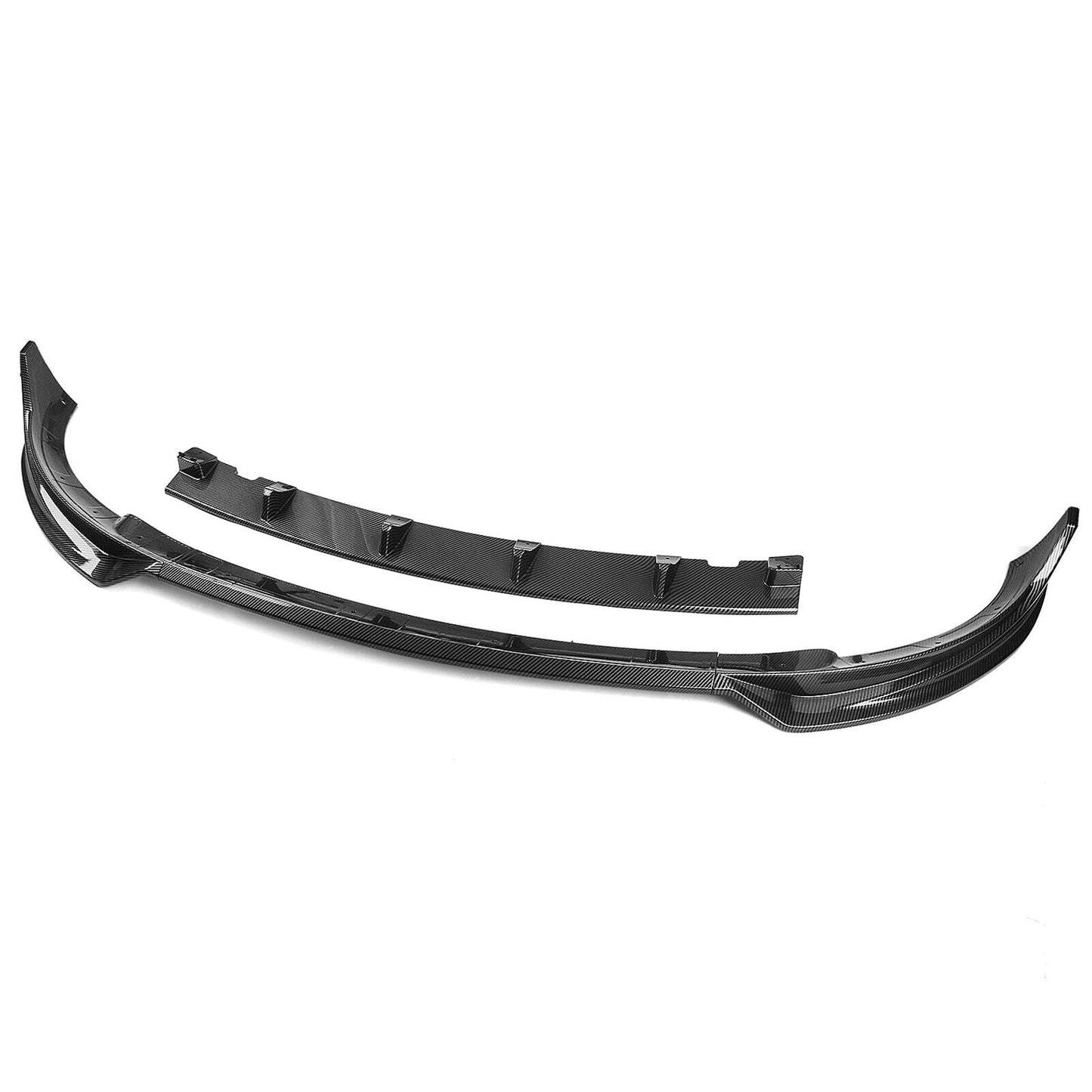 Carbon Fiber Style Front Bumper Spoiler Splitter Lip fits Tesla Model Y 2020-2023