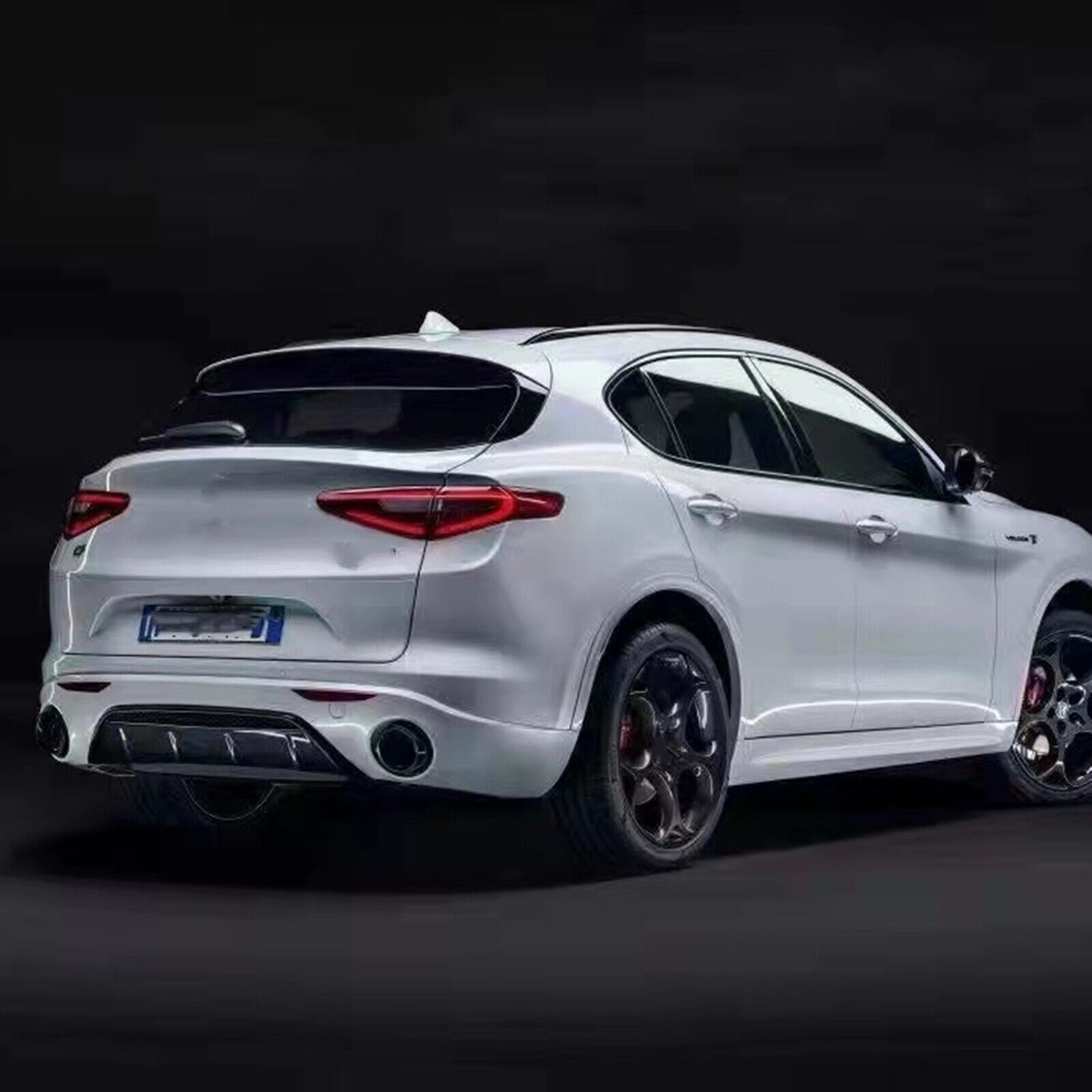 Real Carbon Fiber Rear Bumper Diffuser Spoiler fits Alfa Romeo Stelvio 2017-2021